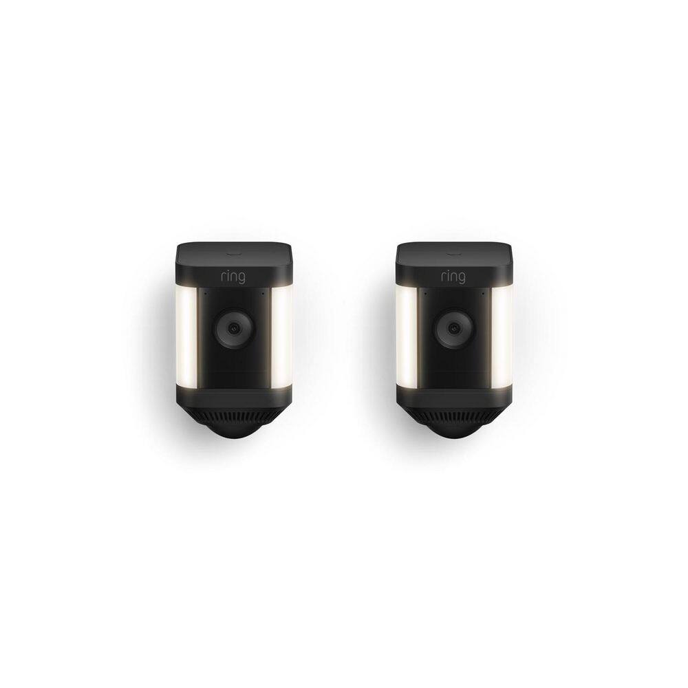 Ring B0B7Q62HMM Spotlight Cam Plus. Battery - Outdoor Smart Security Camera. Black (2-pack)