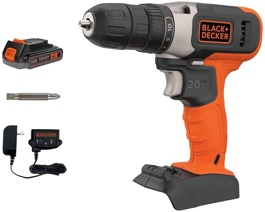 BLACK+DECKER 20V MAX* Cordless Drill. Cordless (BCD702C1)