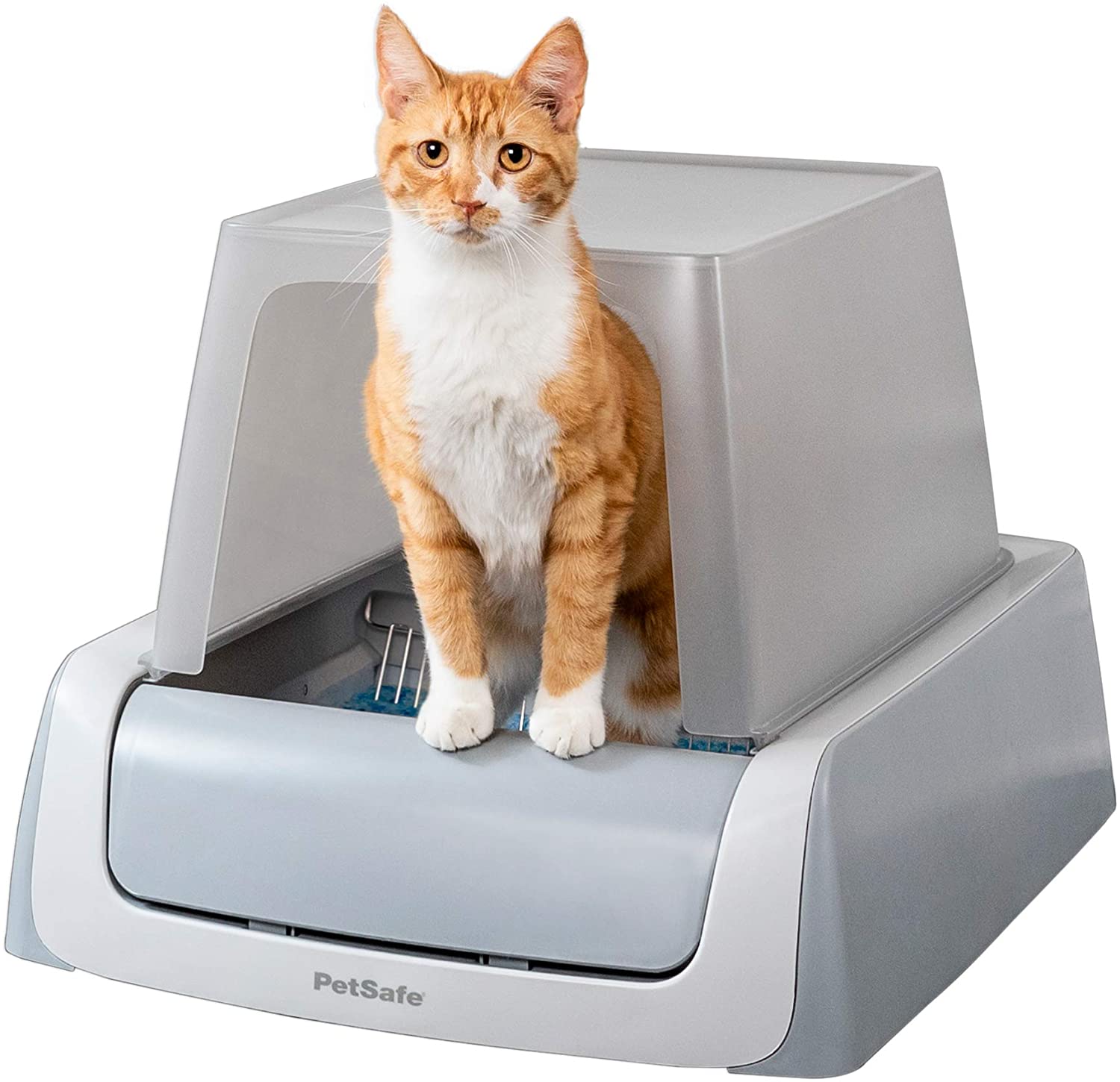 ScoopFree Covered Automatic Self-Cleaning Cat Litter Box. Gray
