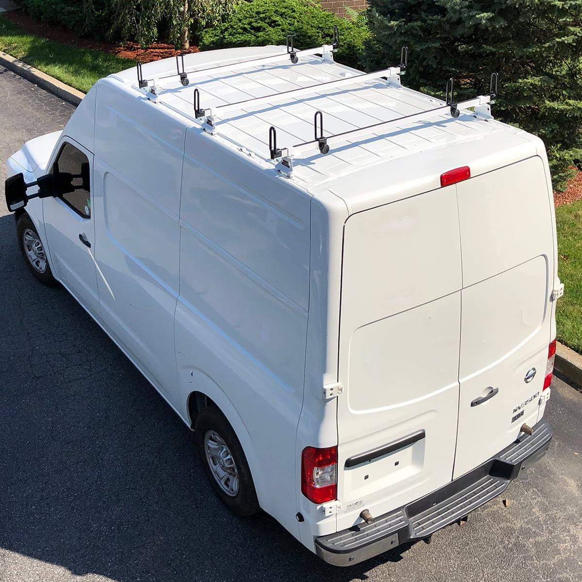 Vantech Heavy Duty 3 Bar ladder roof rack. Fits Nissan NV Cargo Van High Roof