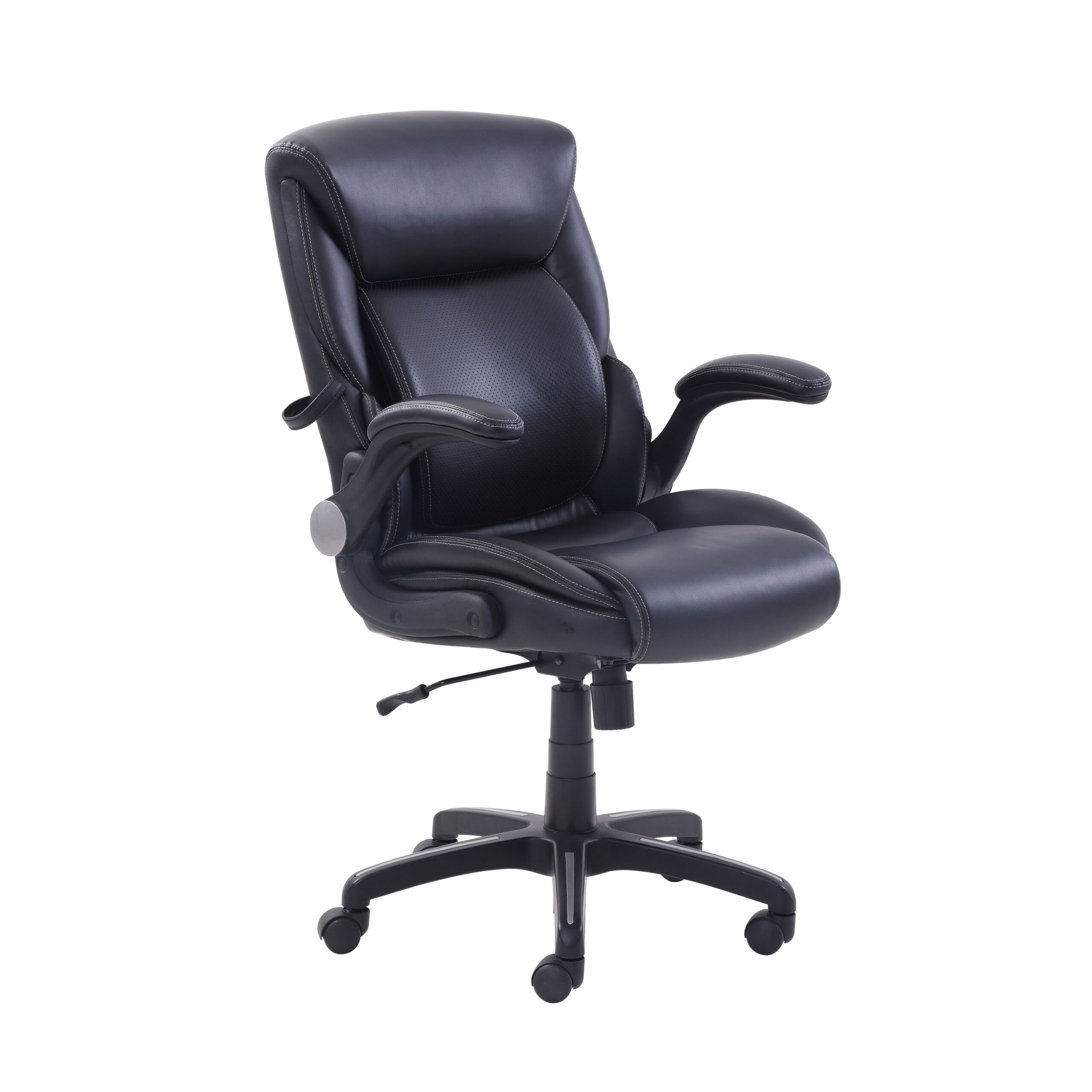 Serta Air Lumbar Bonded Leather Manager Office Chair. Black
