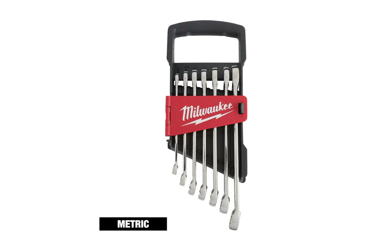 Milwaukee 48-22-9507 Combination Metric Wrench Mechanics Tool Set (7-Piece)