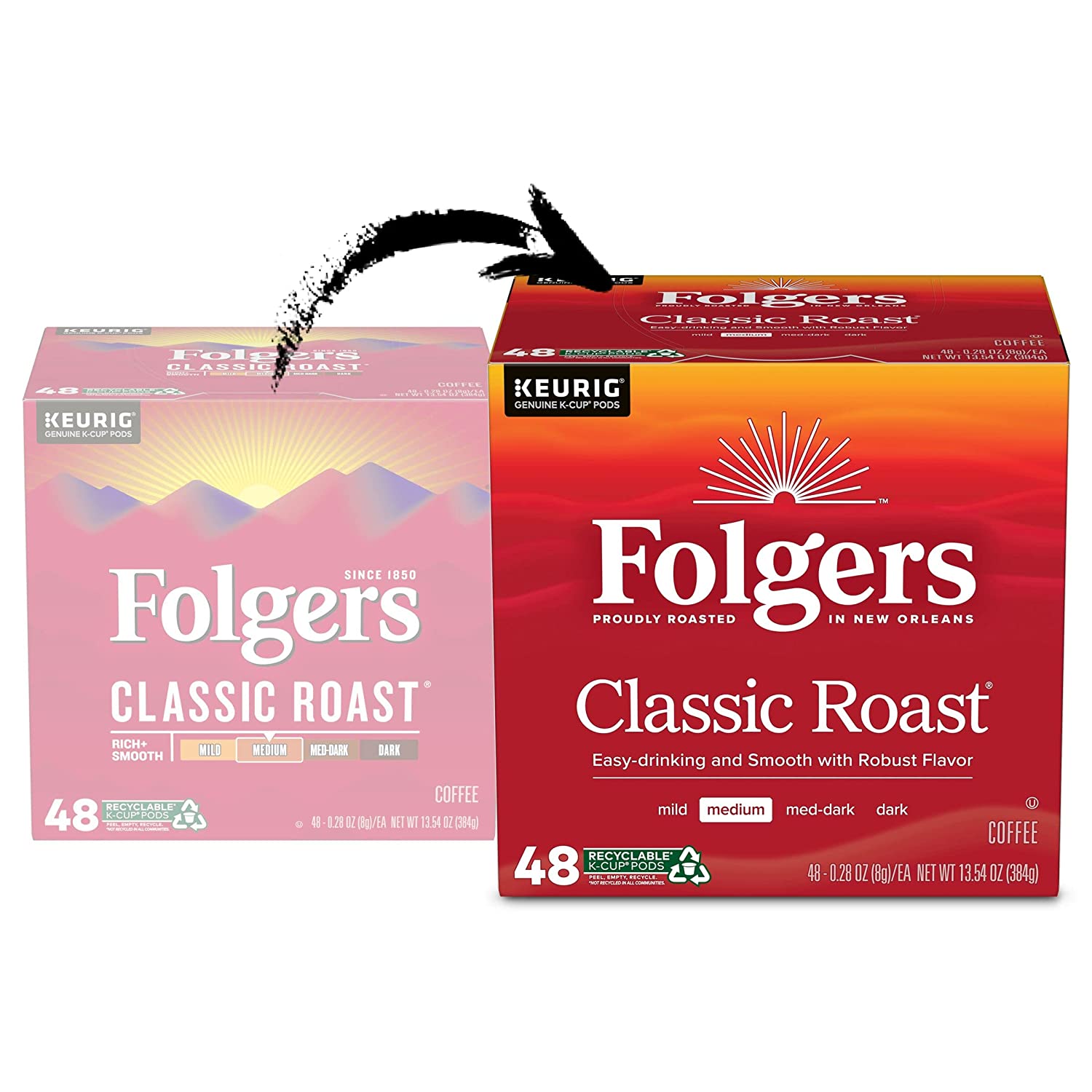 Folgers Classic Roast Medium Roast Coffee. 192 Keurig K-Cup Pods