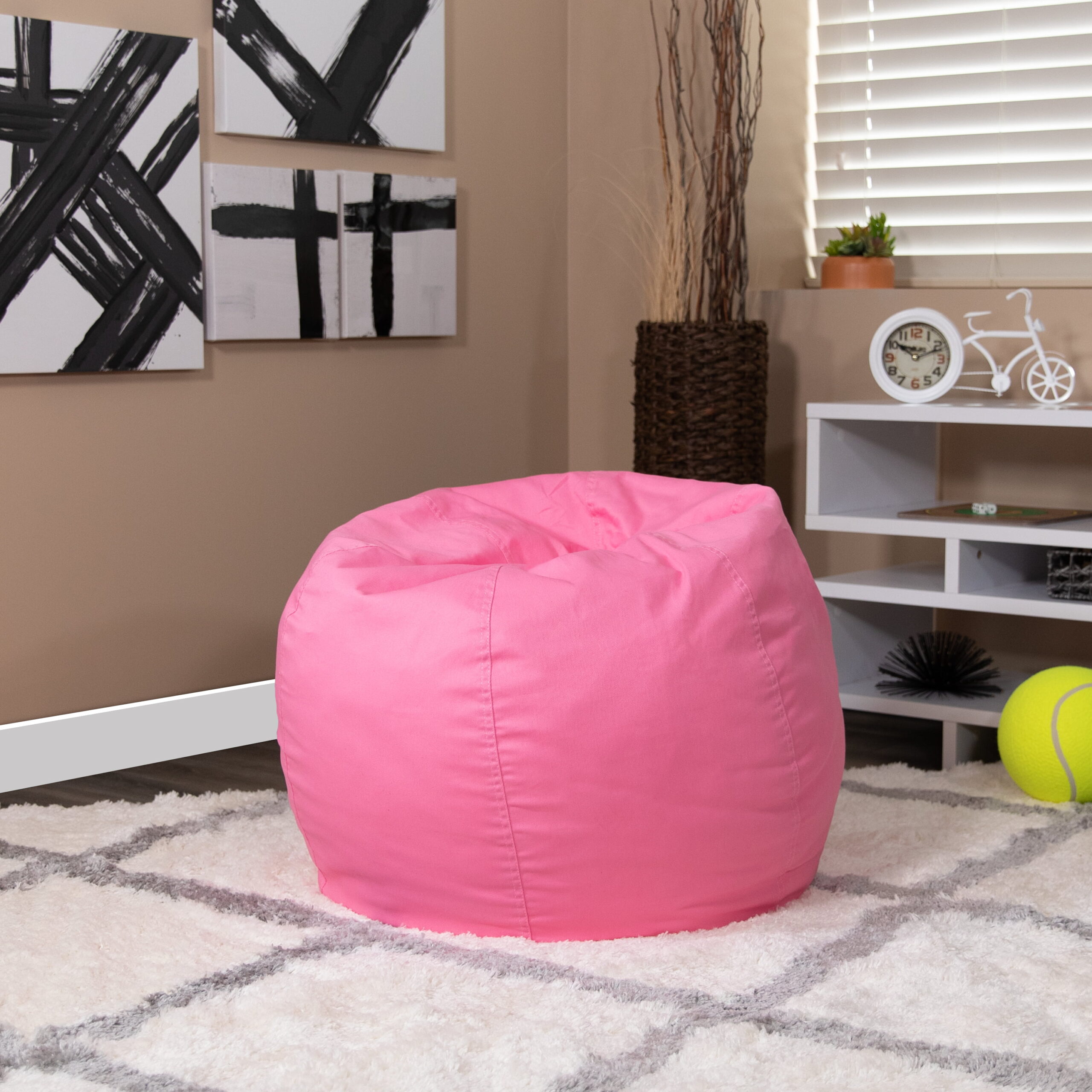 Flash Furniture Dillon Kids Bean Bag Chair. Light Pink