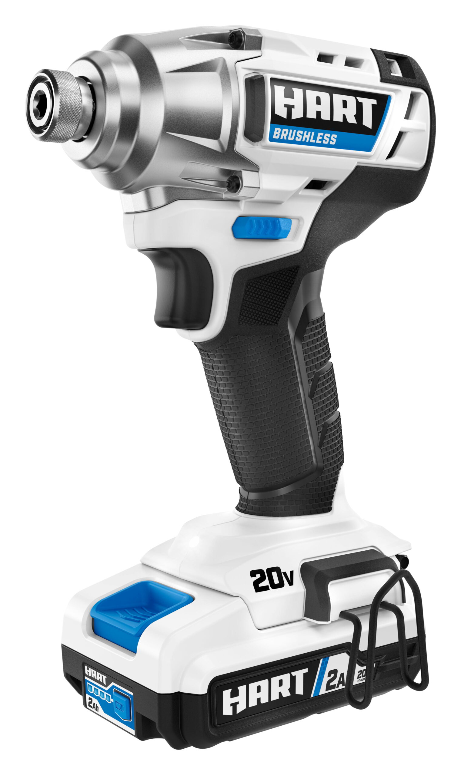 HART 20-Volt Cordless Brushless Impact Driver Kit. (1) 20-Volt 2.0Ah Battery. Gen 2