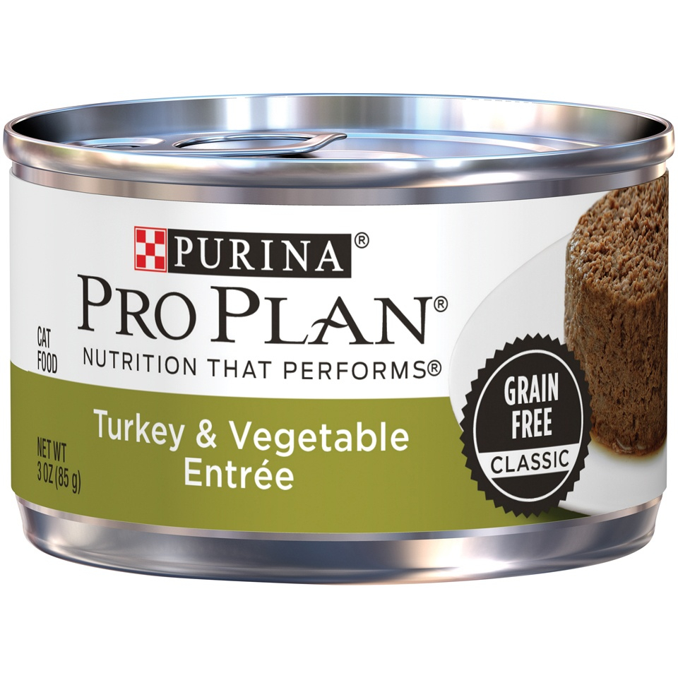 Purina Pro Plan High Protein Grain Free Adult Wet Cat Food Turkey & Vegetable (24) 3 oz. Cans