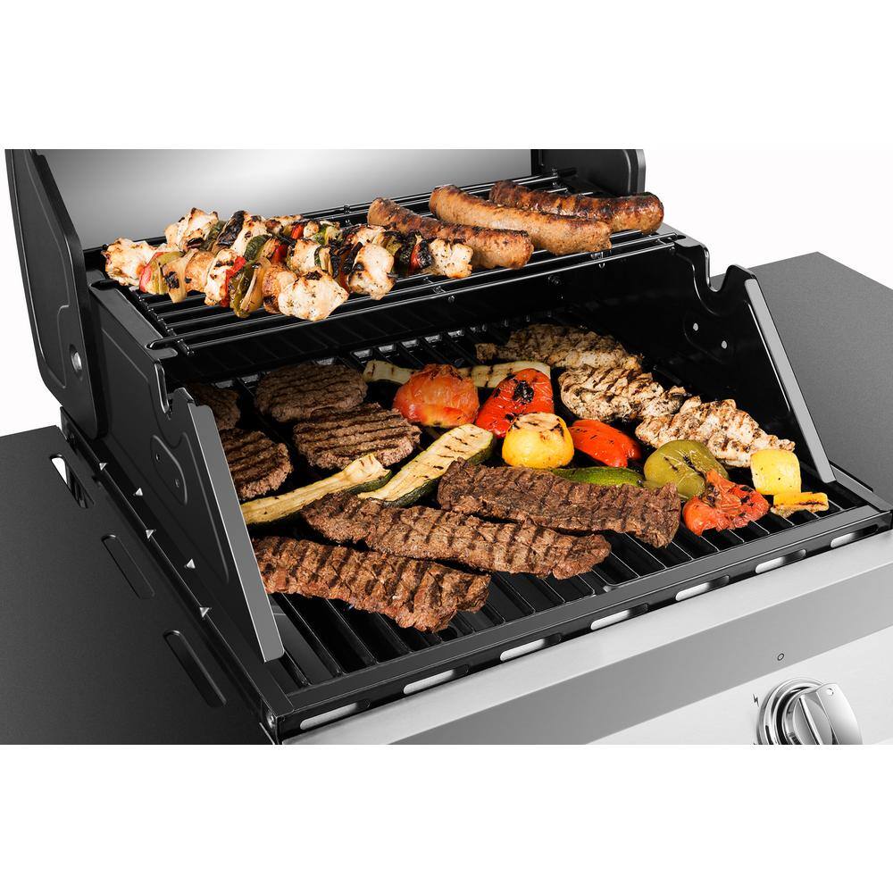 Dyna-Glo DGP321SNP-D Premier 2-Burner Propane Gas Grill in Stainless Steel with Built-In Thermometer