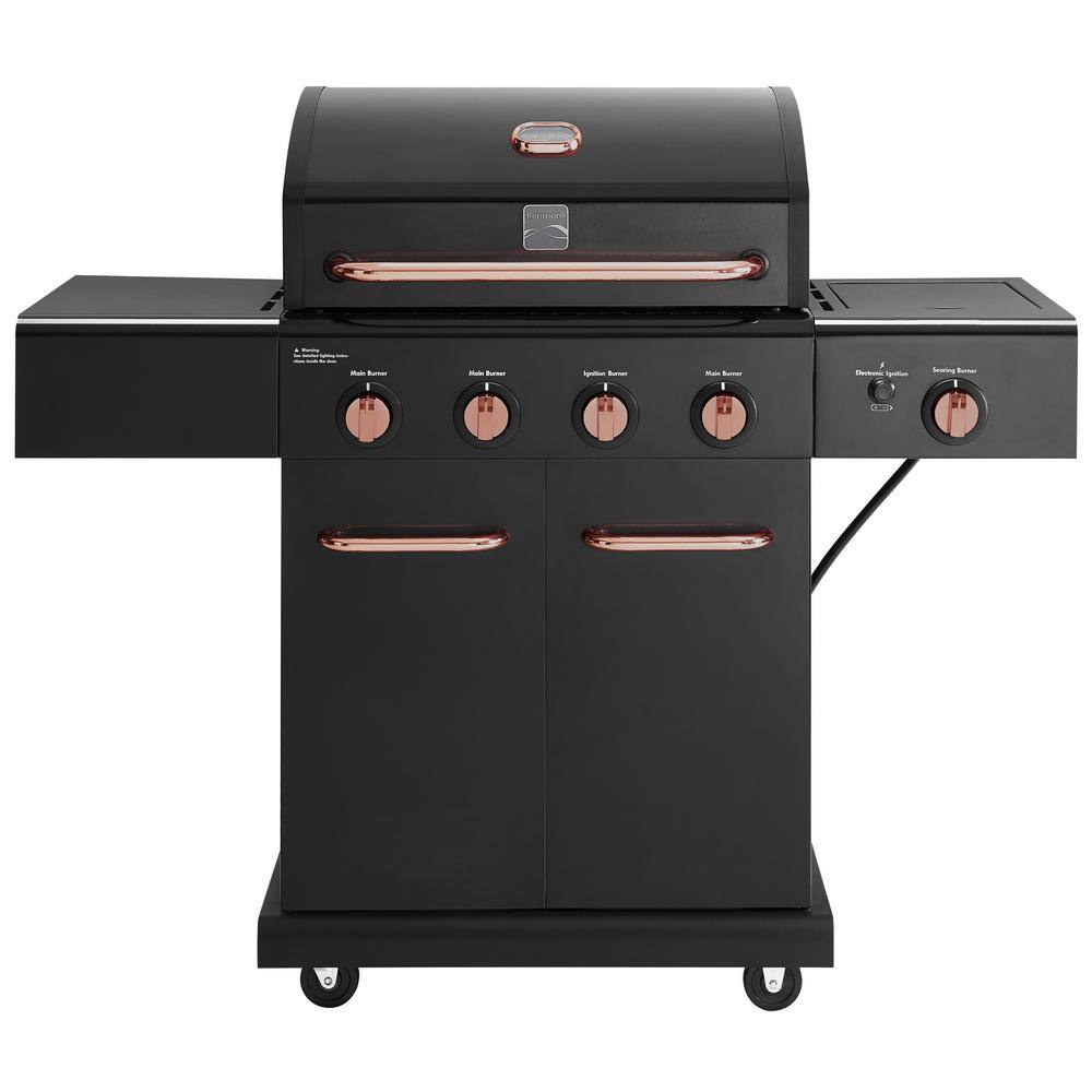 KENMORE PG-40409S0LB-2 4-Burner plus Side Burner Propane Gas Grill with Copper Accents