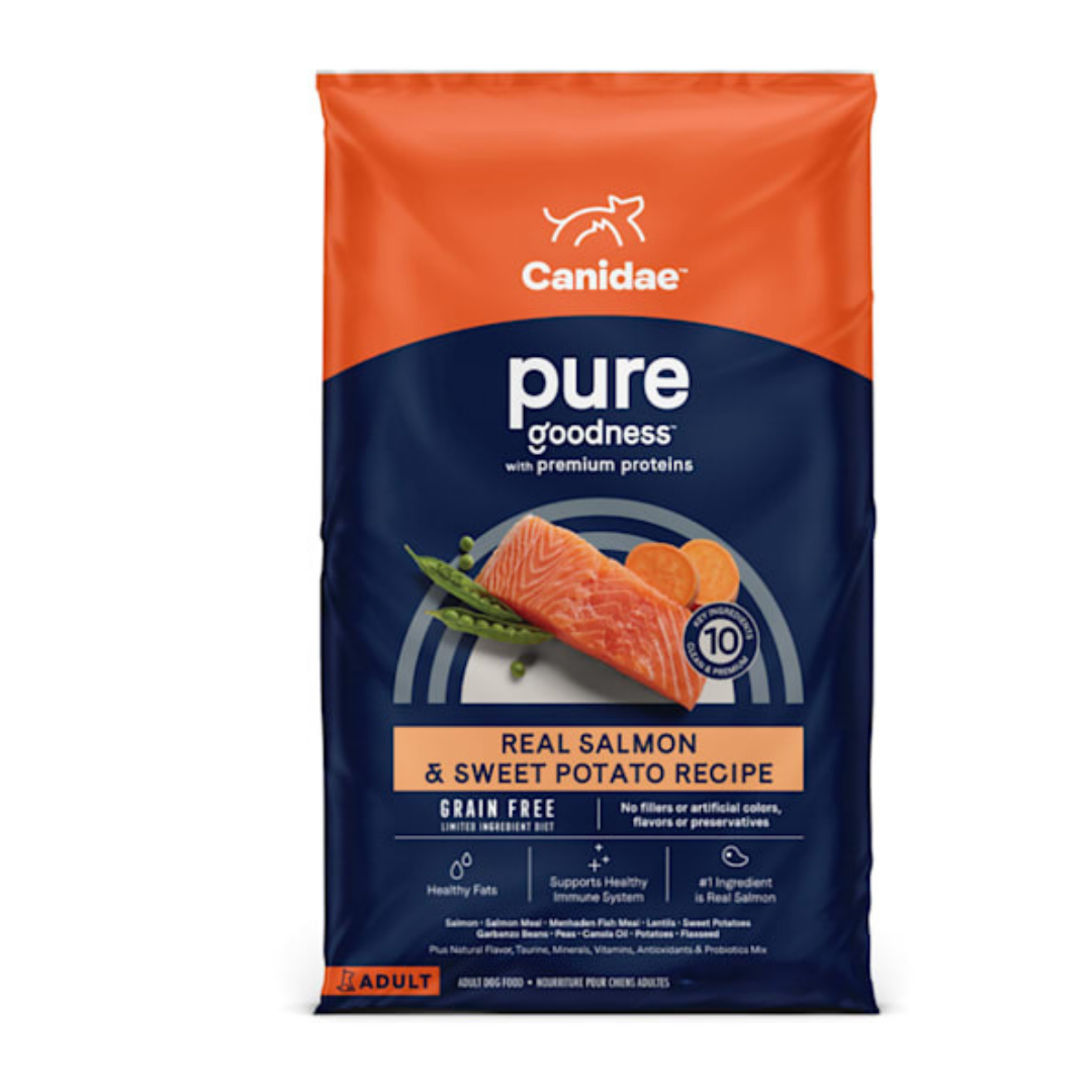 Canidae Pure Real Salmon & Sweet Potato Recipe Adult Dry Dog Food. 12 lbs.