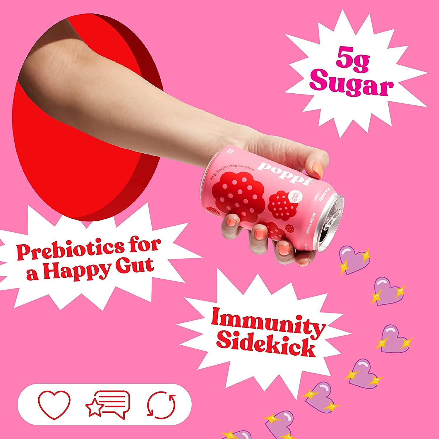 Poppi A Healthy Sparkling Prebiotic Soda. w/ Real Fruit Juice. 12pk 12oz Cans