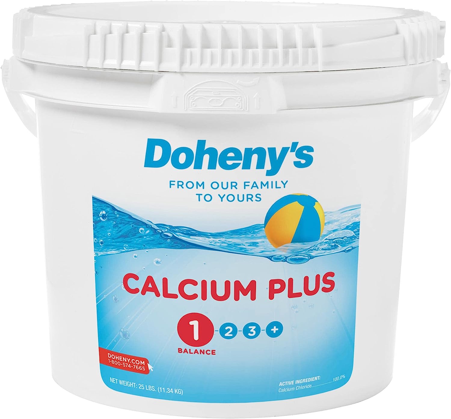 Doheny's Calcium Plus | Raise Your Calcium Hardness Level | Pro-Grade Granular/Flake Calcium Chloride | Low Calcium Hardness Levels Lead to Corrosion & Staining On Pool Surfaces and Fixtures | 25 LB