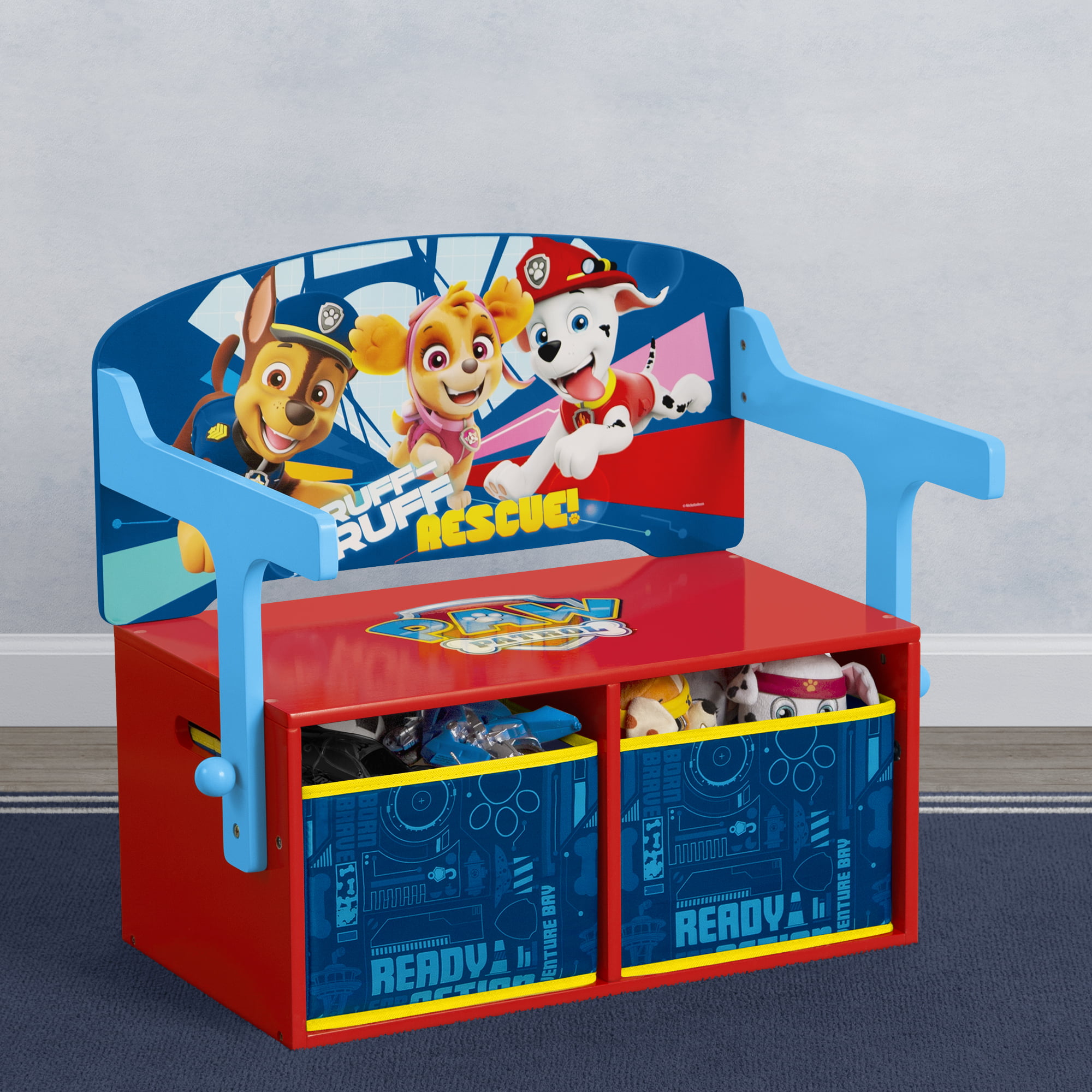 PAW Patrol 2-in-1 Activity Bench and Desk by Delta Children - Greenguard Gold Certified. Blue