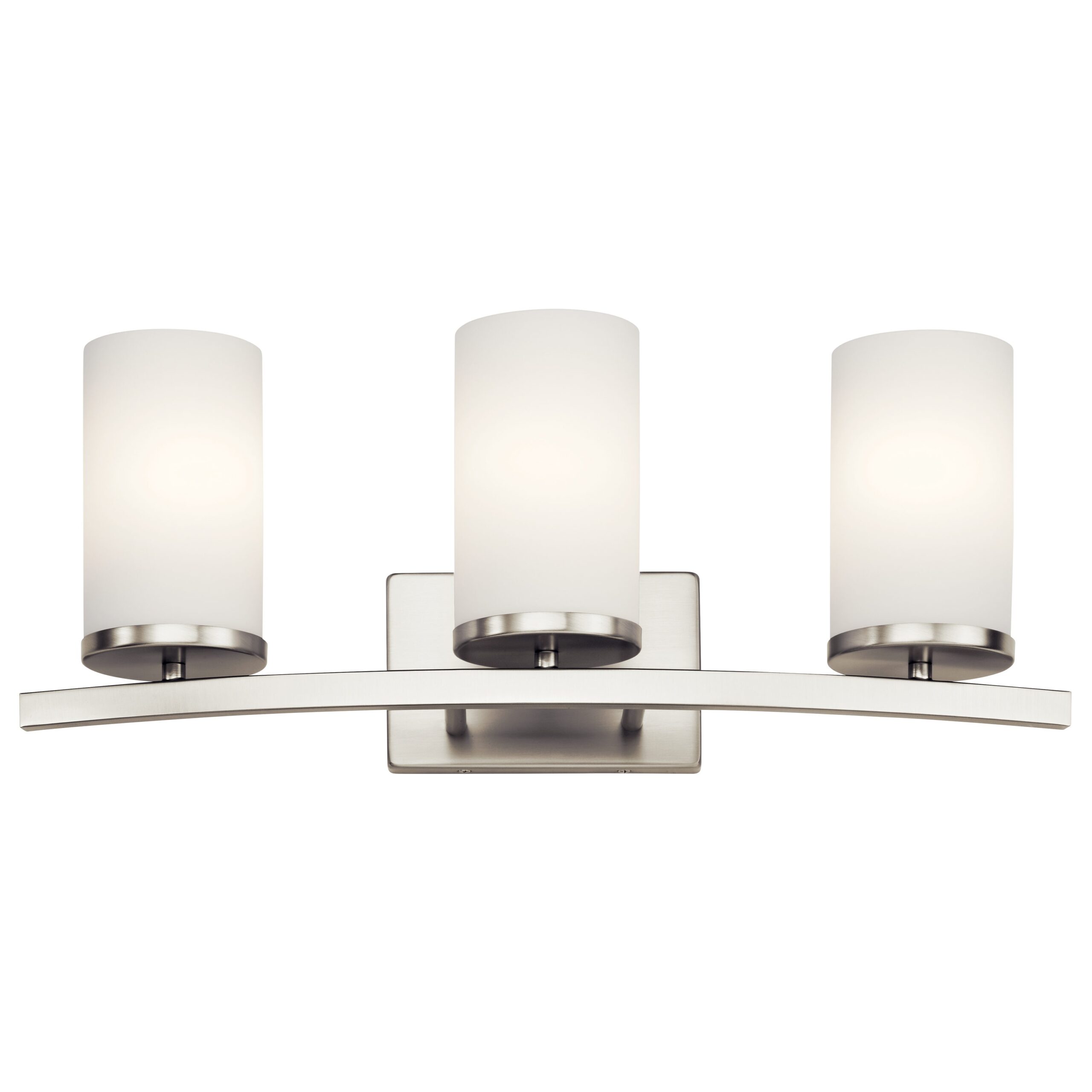 Kichler 45497NI Crosby 23-in 3-Light Brushed Nickel Modern/Contemporary Vanity Light