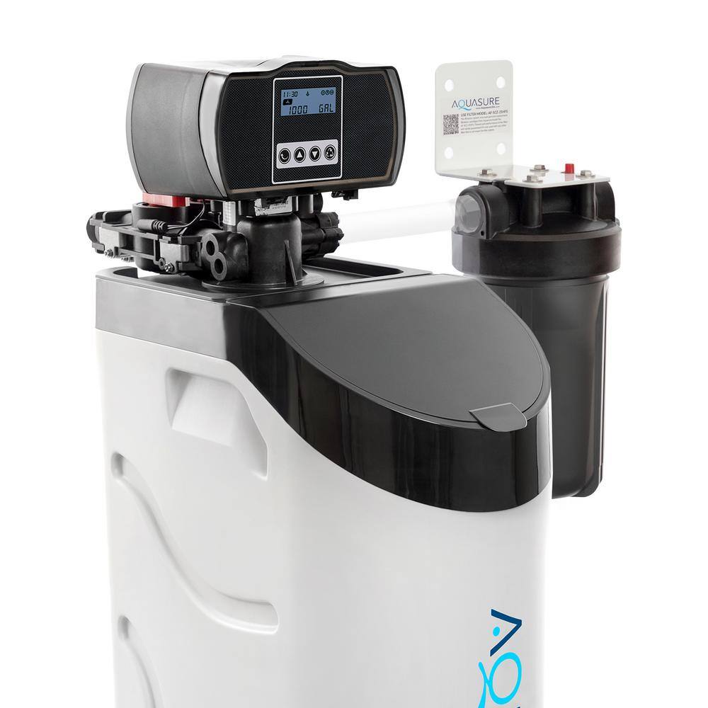AQUASURE AS-HL32FM Harmony Lite All-In-One Water Softener Triple Purpose Pre-Filter. 32.000 Grain. Iron Reducing Fine Mesh Resin