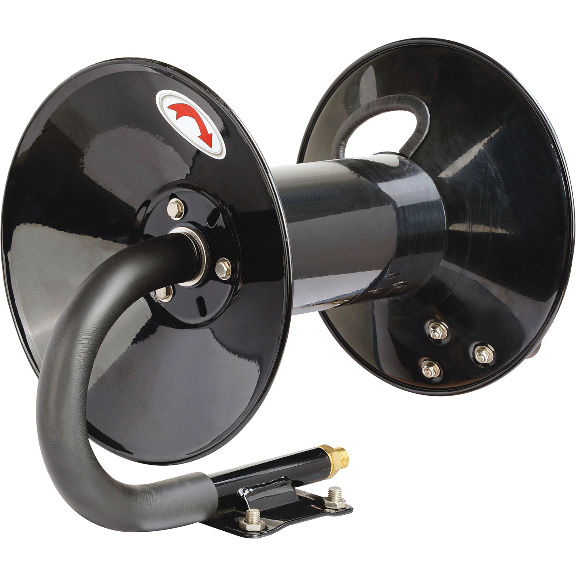 Ironton Air Hose Reel with Hand Brake - Holds 3/8in. x 100ft. Hose. Max. 300 PSI
