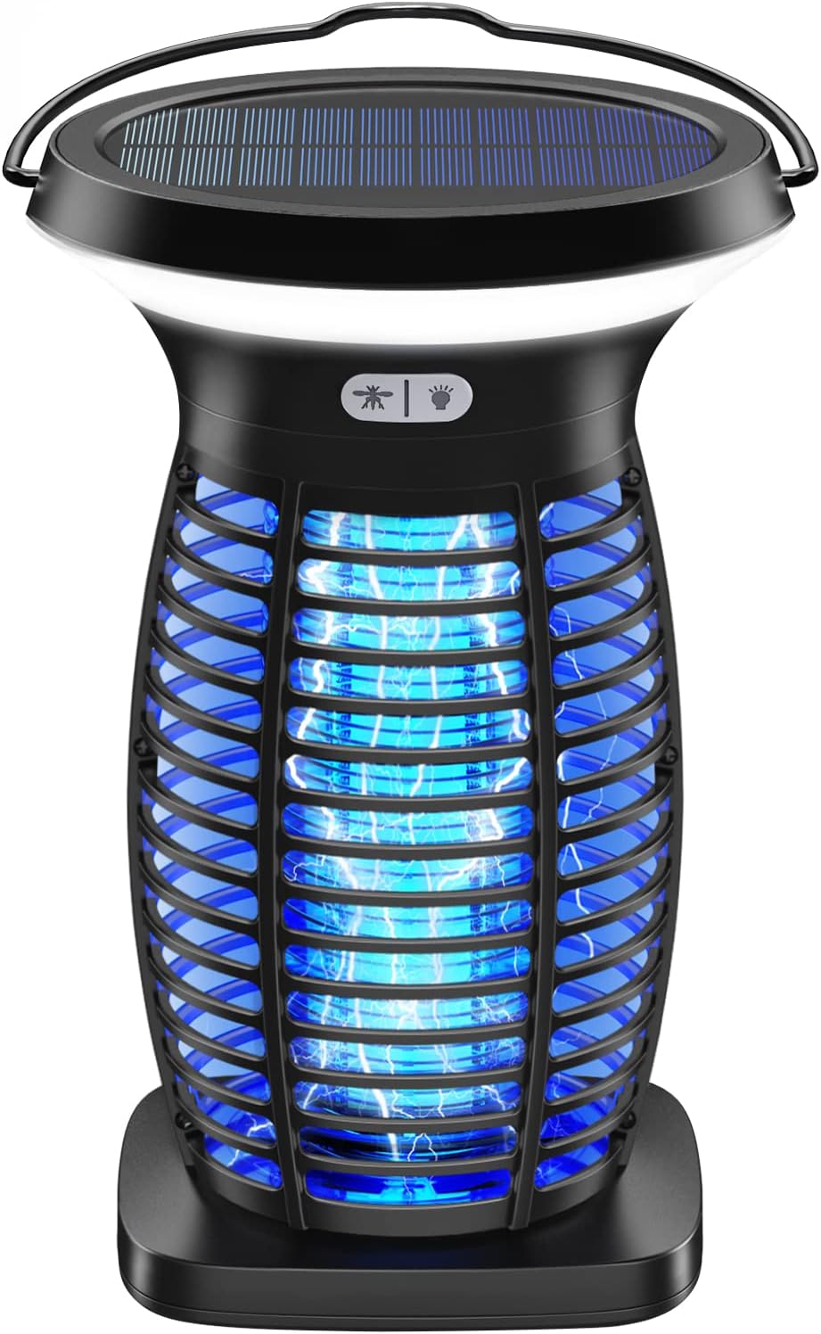 Zechuan Solar Bug Zapper for Outdoor Indoor. Portable Camping Lantern with SOS Emergency Light. Electric Mosquito Zappers Killer. Rechargeable Insect Fly Pest Attractant Trap for Hiking. Backyard. Patio