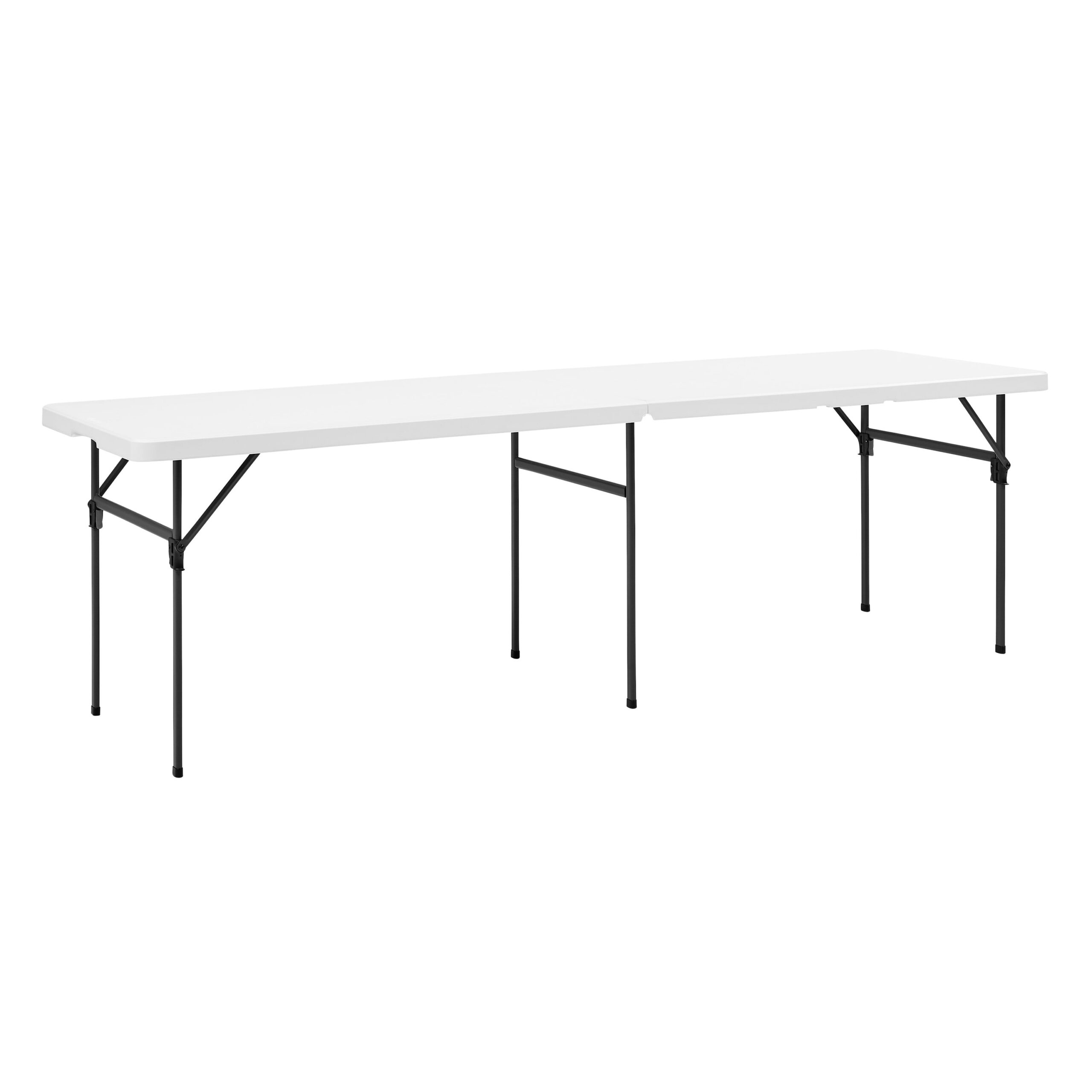 Mainstays 8 Foot Folding Resin Table. White Granite