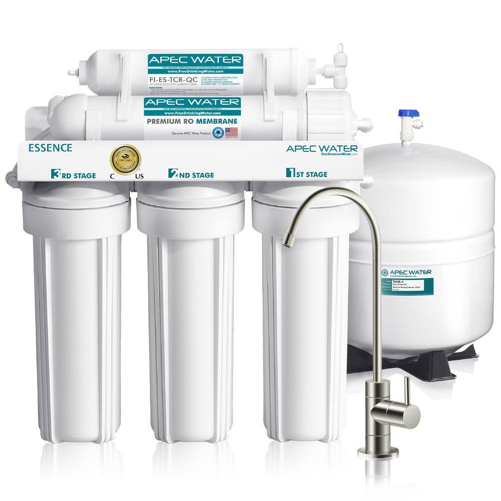 APEC Water Systems ROES-50 Essence Premium Quality 5-Stage Under-Sink Reverse Osmosis Drinking Water Filter System
