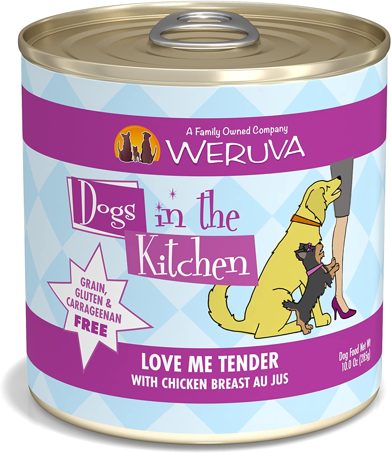 Weruva Dogs in the Kitchen Love Me Tender with Chicken Breast Au Jus Grain-Free Canned Dog Food 10-oz can case of 12