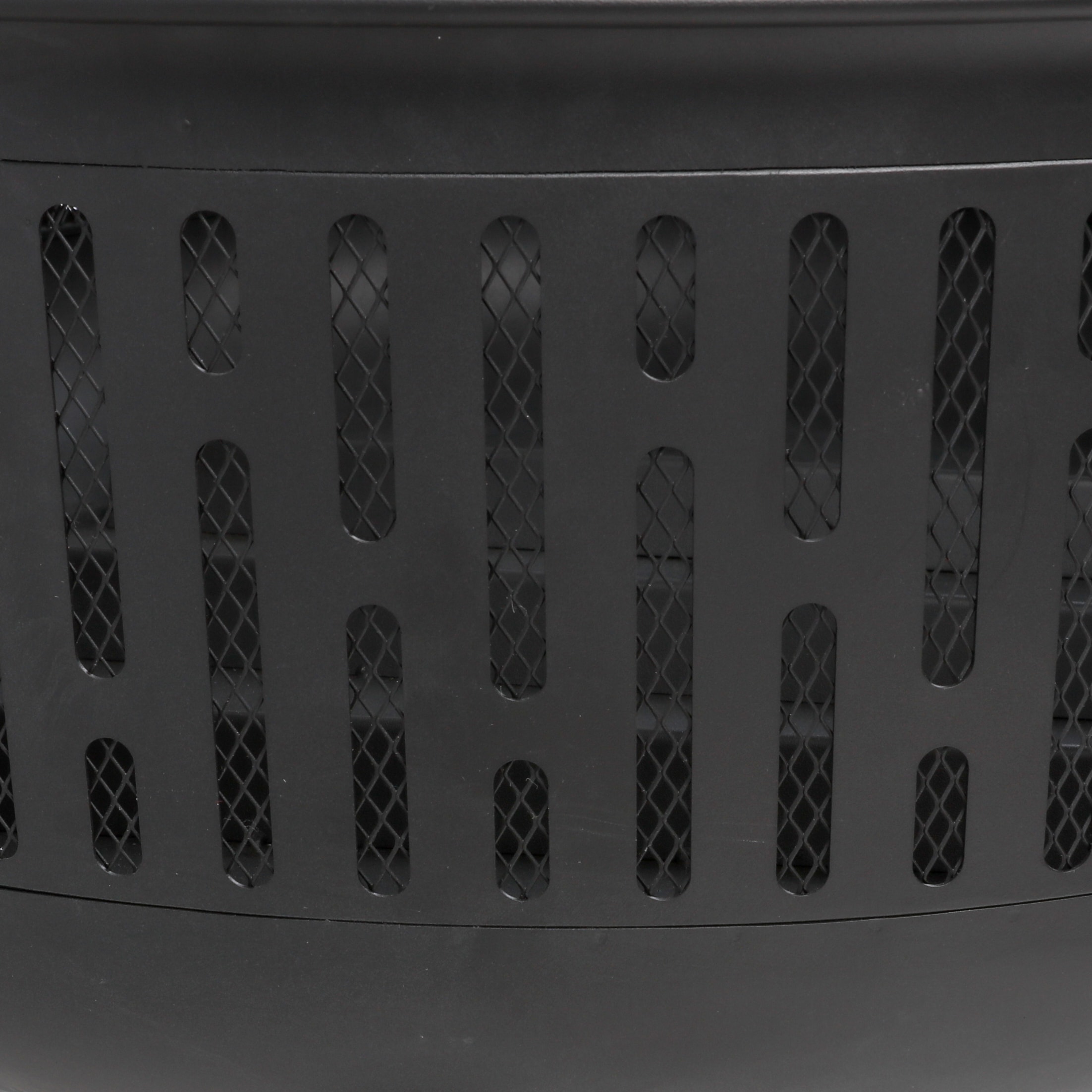 allen + roth 31.5-in W Black Steel Wood-Burning Fire Pit