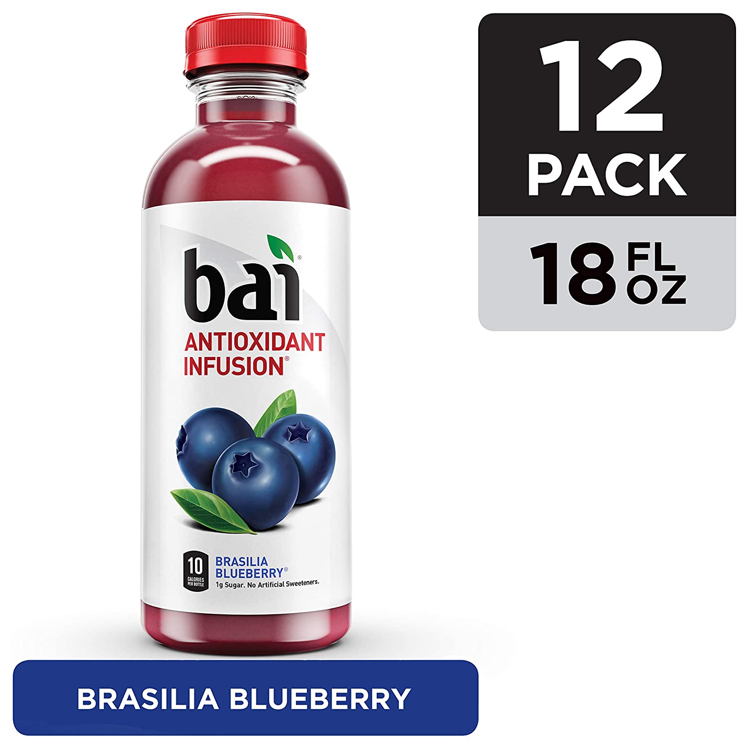 Bai. Brasilia Blueberry. Antioxidant Infused. 18 Ounce Bottles. 12 Count