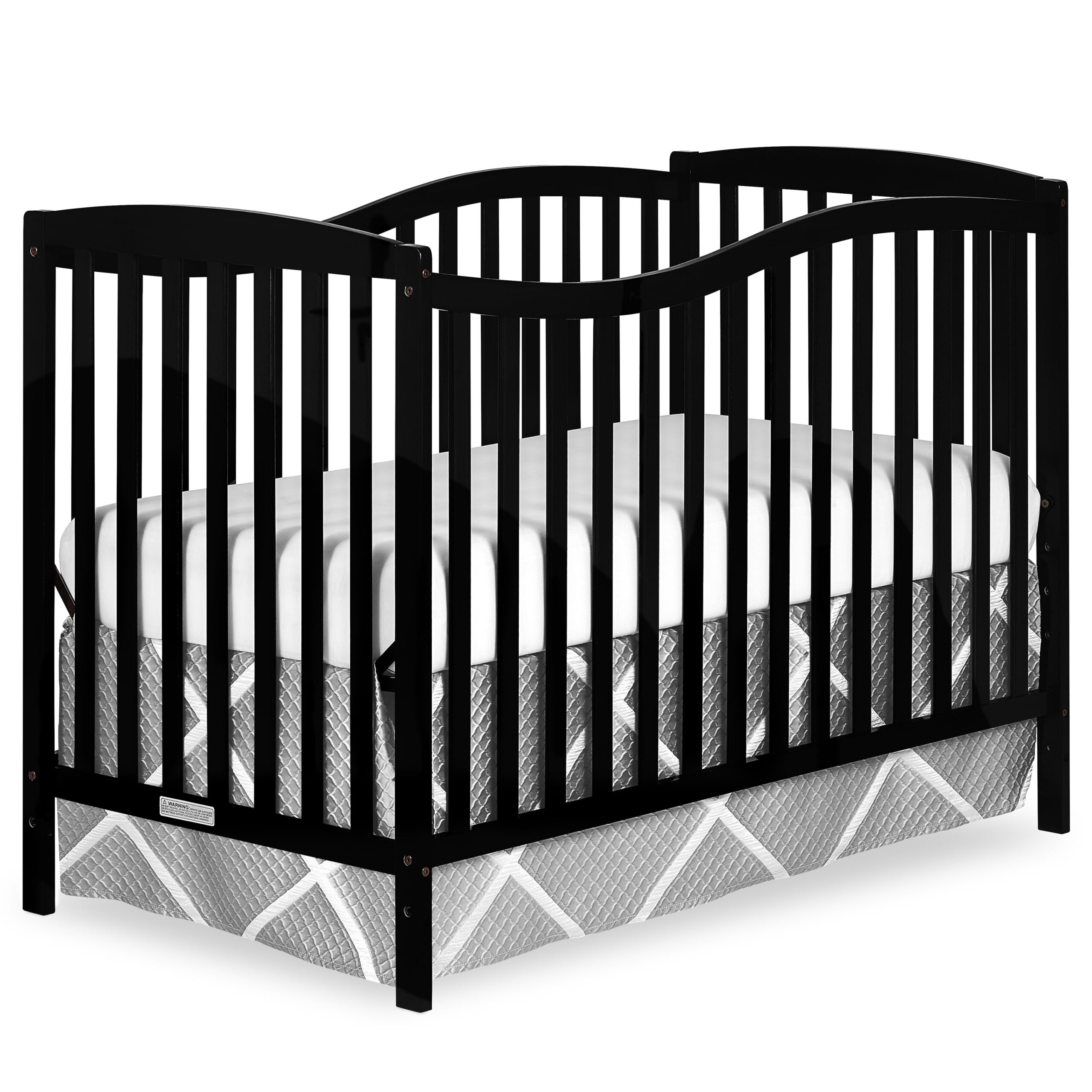 Dream On Me Chelsea 5-in-1 Convertible Crib. Black
