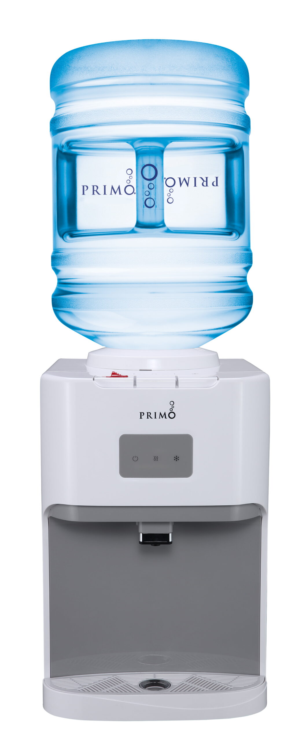Primo Deluxe Countertop Water Dispenser Top Loading. Hot/Cold/Room Temp. White