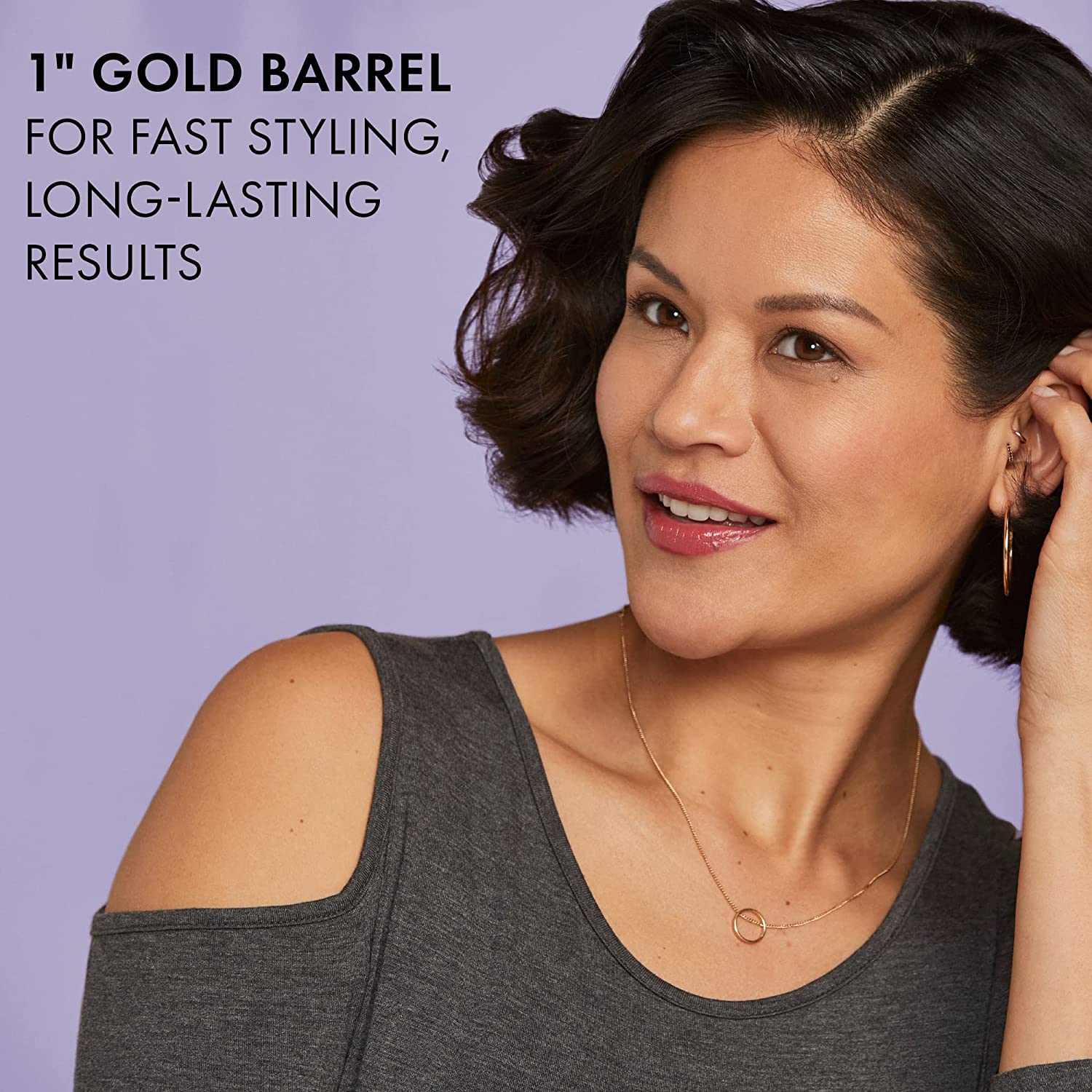 Hot Tools Pro Signature 24K Gold Curling Iron/Wand | Long-Lasting. Defined Curls. (1 in)