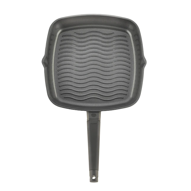 ZAVOR  Noir 12-in Ceramic Grill Pan - Premium Cast Aluminum with Titanium