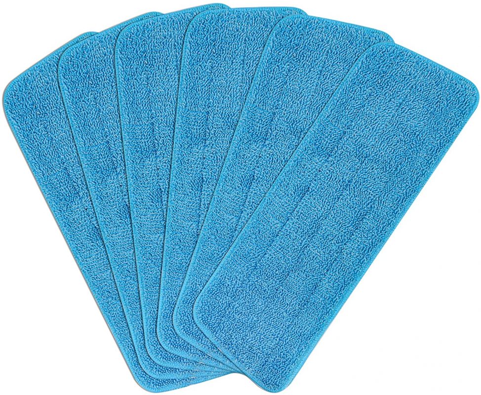 Mooerca 6pcs Microfiber Spray Mop Replacement Heads for Floor Cleaning