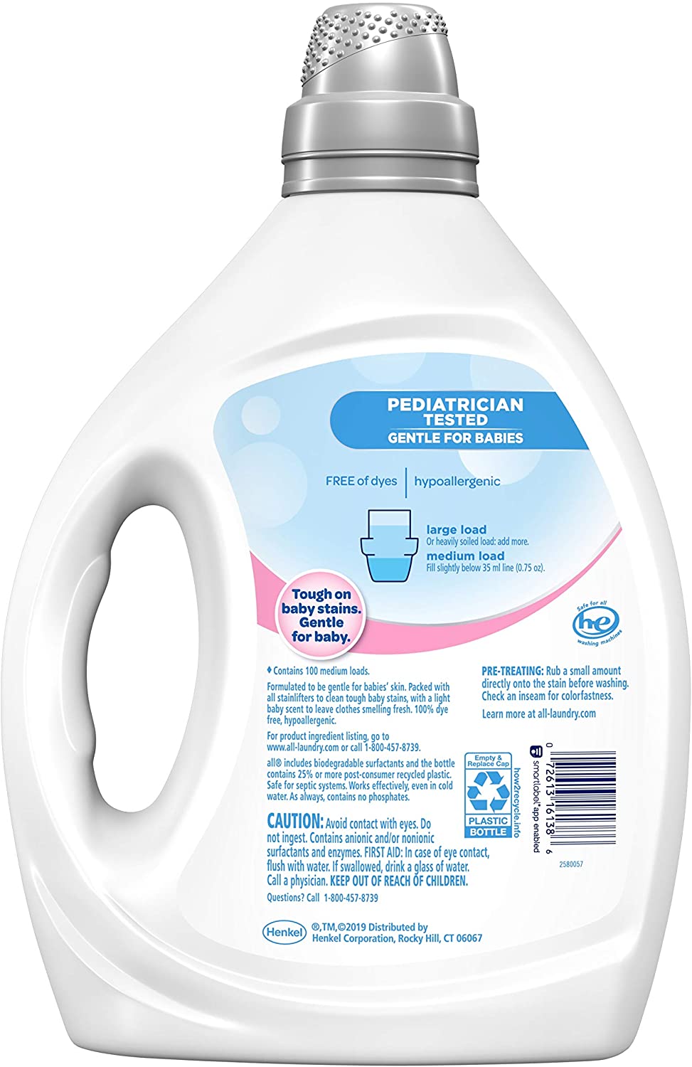 All Liquid Laundry Detergent. Gentle for Baby. 2X Concentrated. 100 Loads