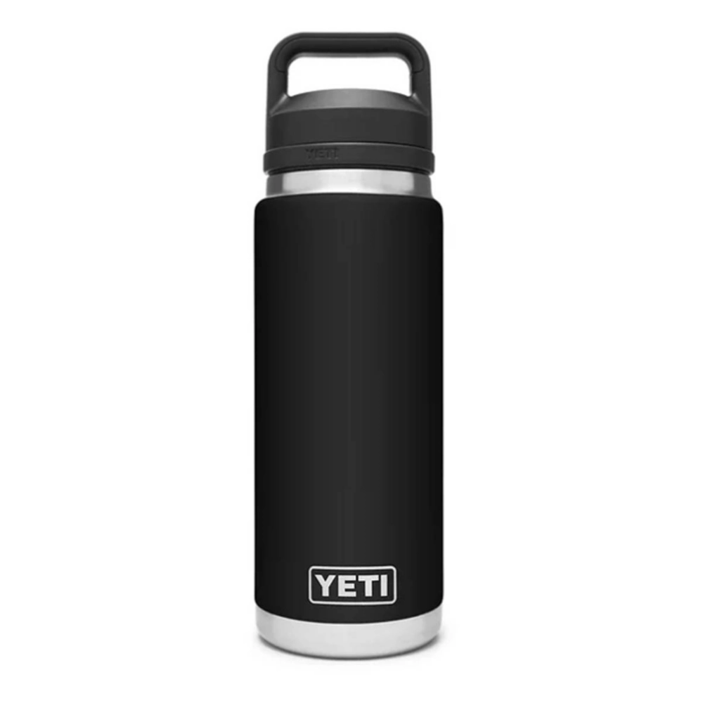 YETI Rambler 26 oz Bottle. Vacuum Insulated. Stainless Steel with Chug Cap. Black