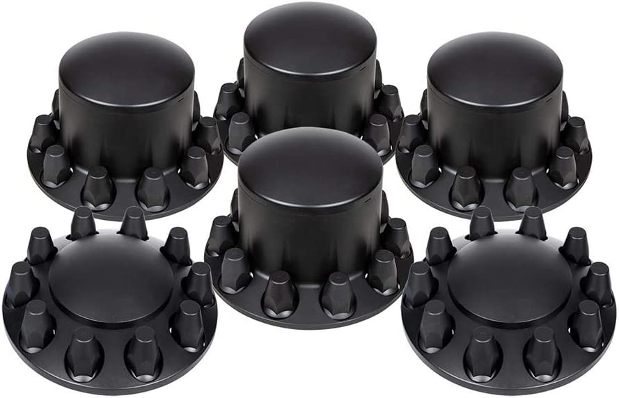 33MM Thread On Matte Black Dome Axle Cover Combo Kit w/nut Cover Tool.