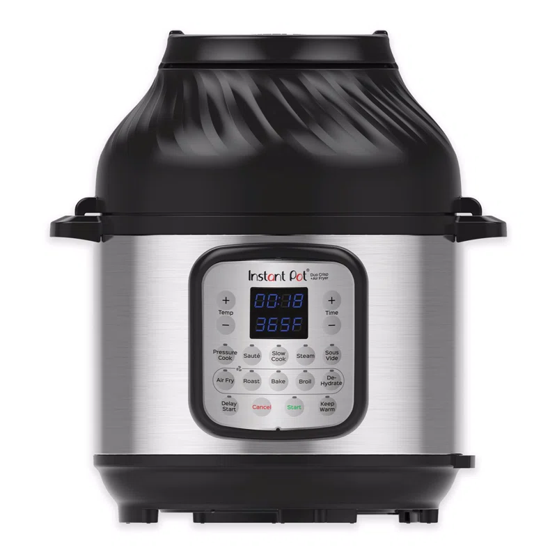 Instant Pot Duo Crisp 11-in-1 Air Fryer and Electric Pressure Cooker Combo with Multicooker Lids that Air Fries. Steams. Slow Cooks. Sautés. Dehydrates. & More. Free App With Over 800 Recipes. 8 Quart