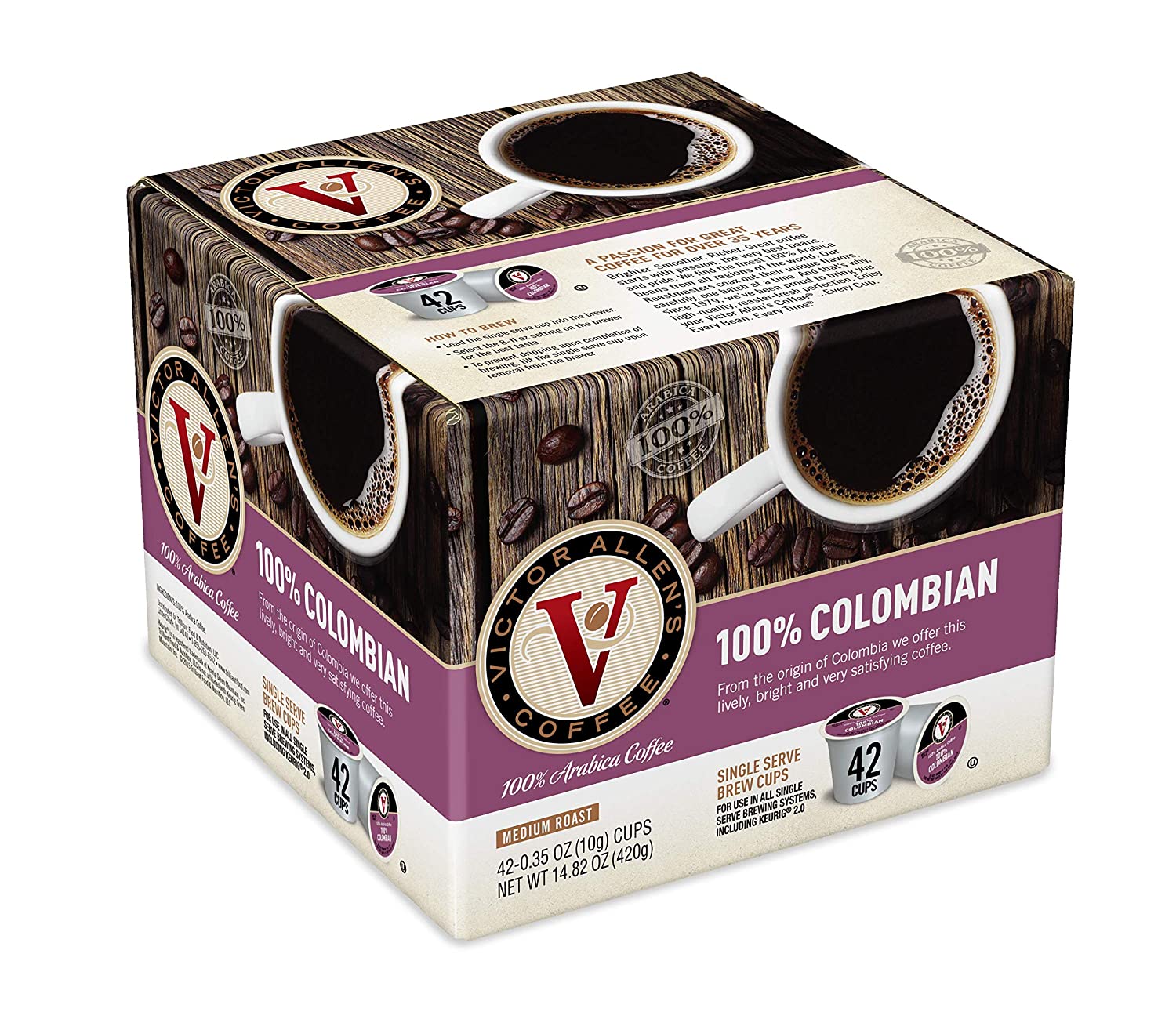 Victor Allen-s Coffee 100% Colombian Blend K-Cups (42-Count)