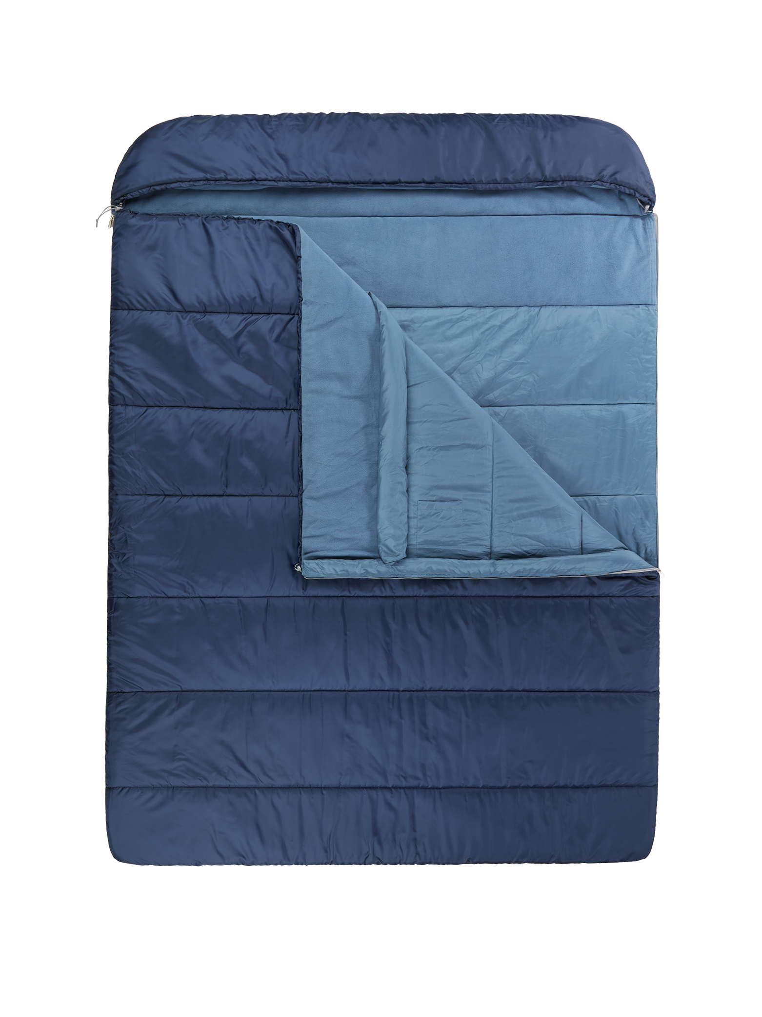 Moosejaw Double Snoozilla XL Sleeping Bag. 30-Degree. 86″ x 66″. Adult. Blue
