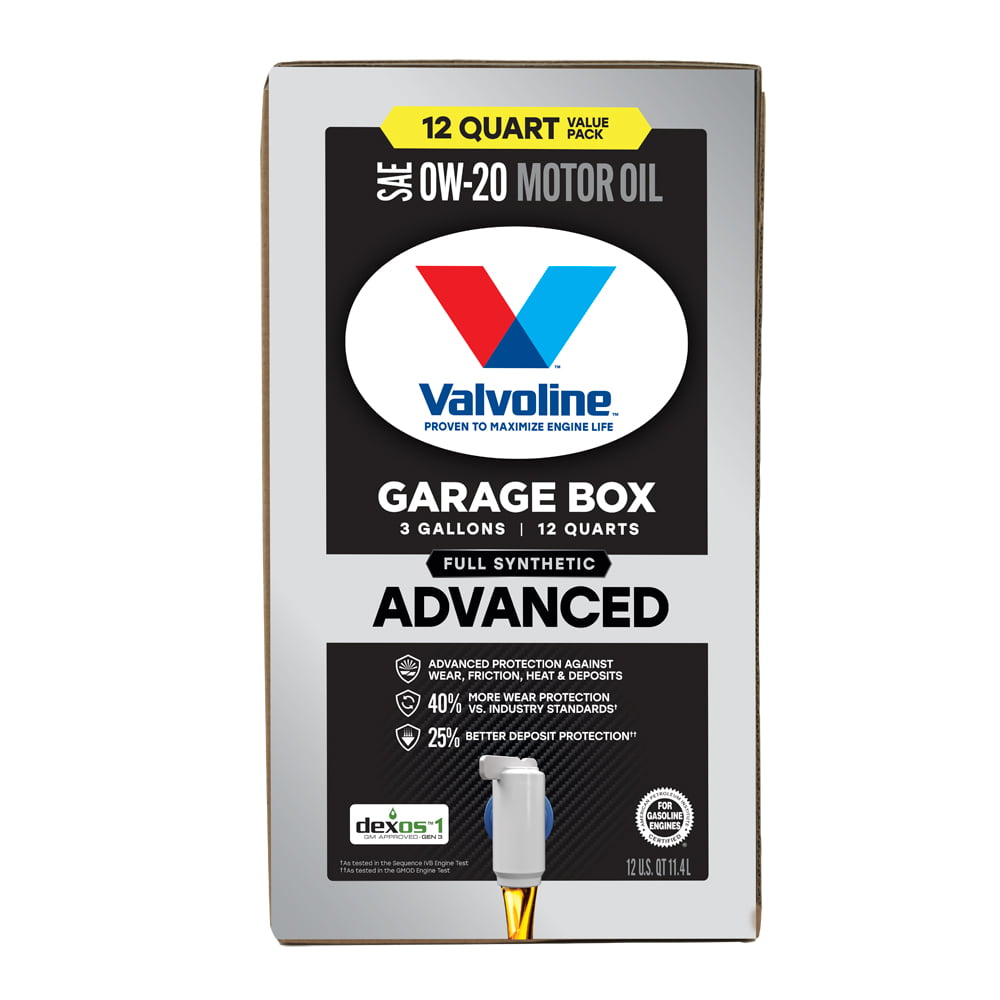Valvoline Advanced Full Synthetic 0W-20 Motor Oil. 12 QT
