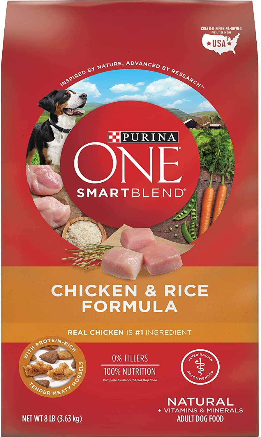 Purina ONE Natural Dry Dog Food. SmartBlend Chicken & Rice Formula - 8 lb. Bag