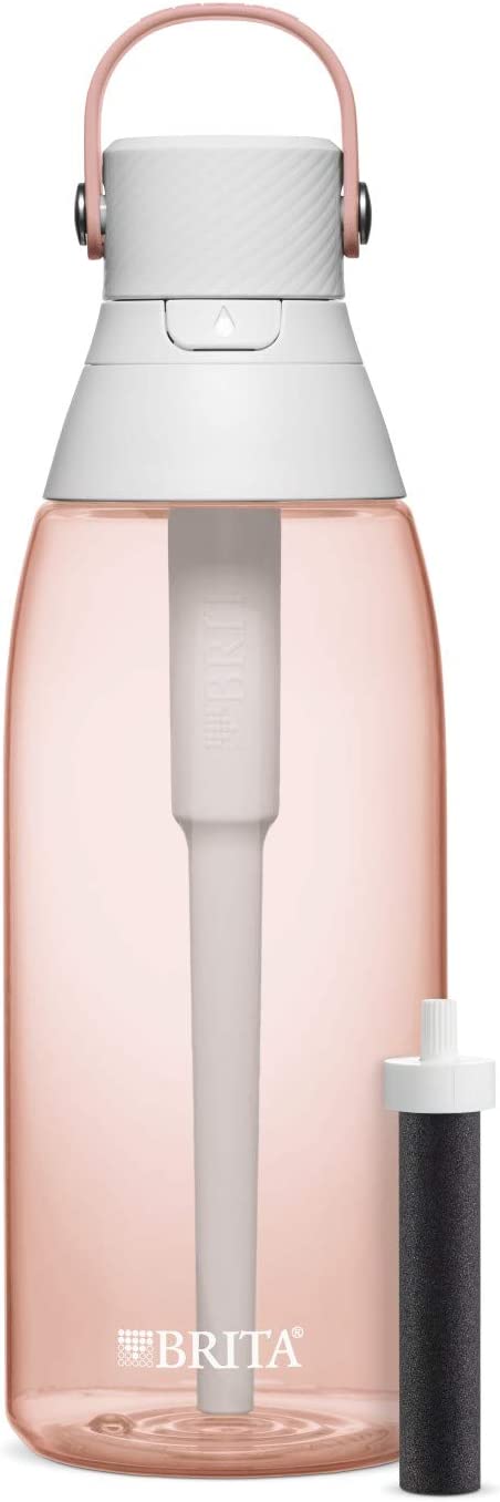 Brita 36oz Premium Water Bottle with Filter. BPA Free. Blush Pink