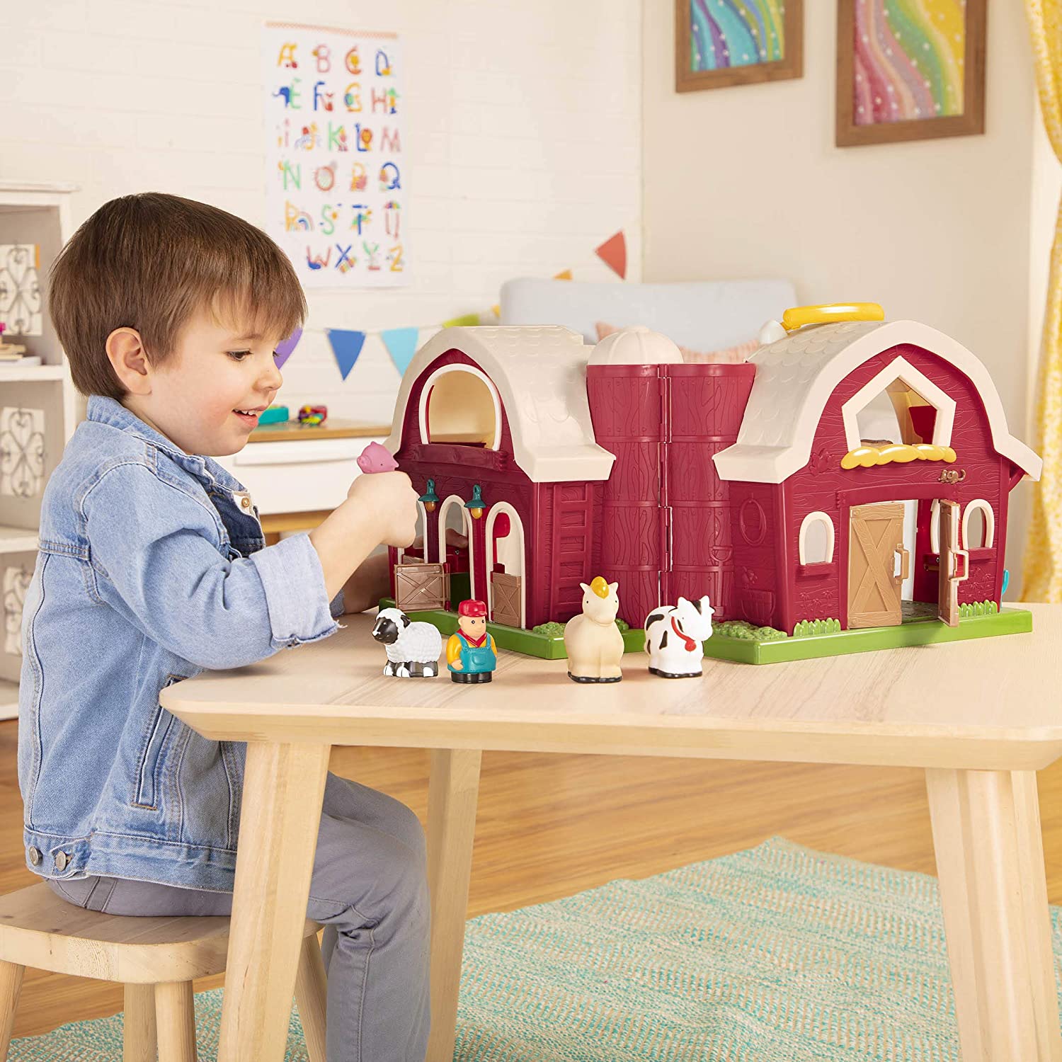 Battat – Big Red Barn – Animal Farm Playset for Toddlers