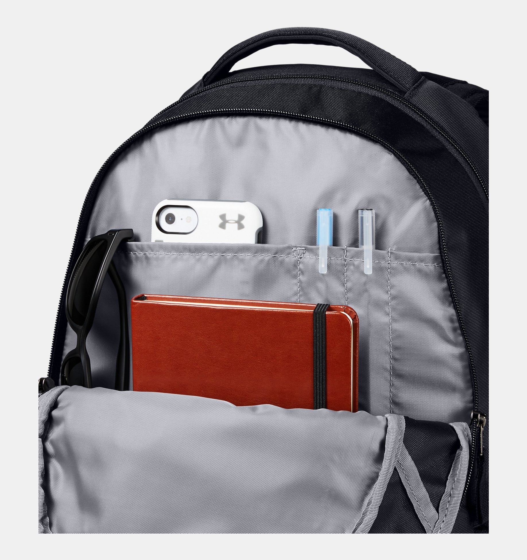 UA Hustle Backpack - Black/Silver