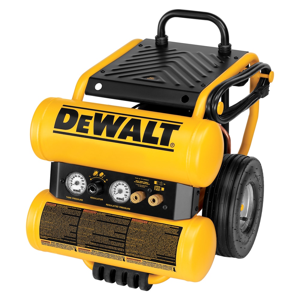 DEWALT D55154 4-Gallons Single Stage Portable Corded Electric Twin Stack Air Compressor