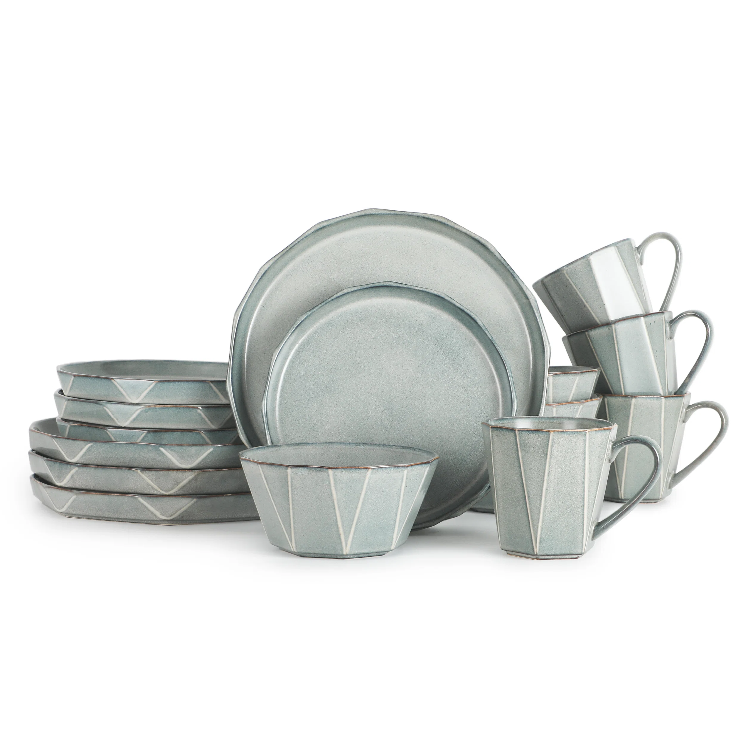 TABLE 12 Stoneware Dinnerware Set - Service for 4