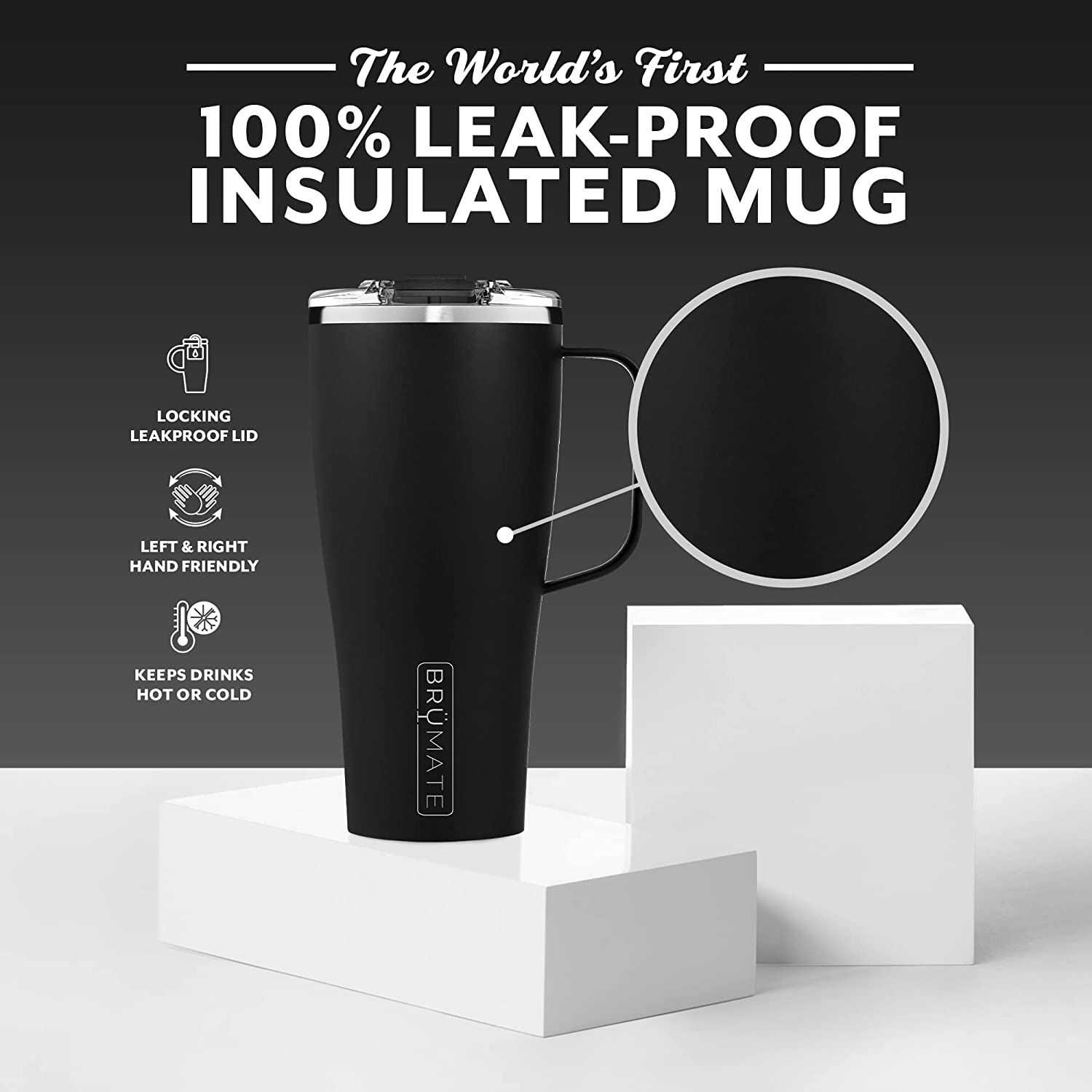 BruMate Toddy XL 32oz Mug. Matte Black