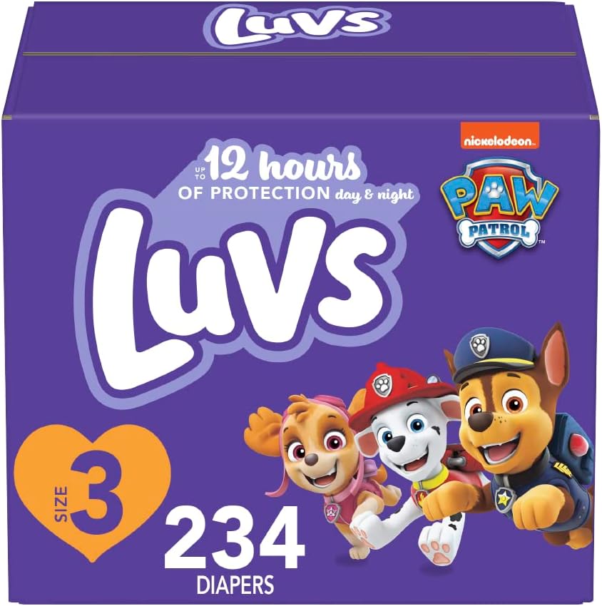 Luvs Pro Level Leak Protection Diapers Size 3 234 Count Economy Pack. Packaging May Vary