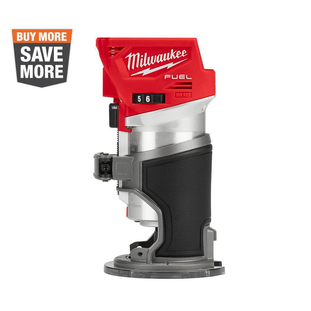 Milwaukee 2723-20 M18 FUEL 18V Lithium-Ion Brushless Cordless Compact Router (Tool-Only)
