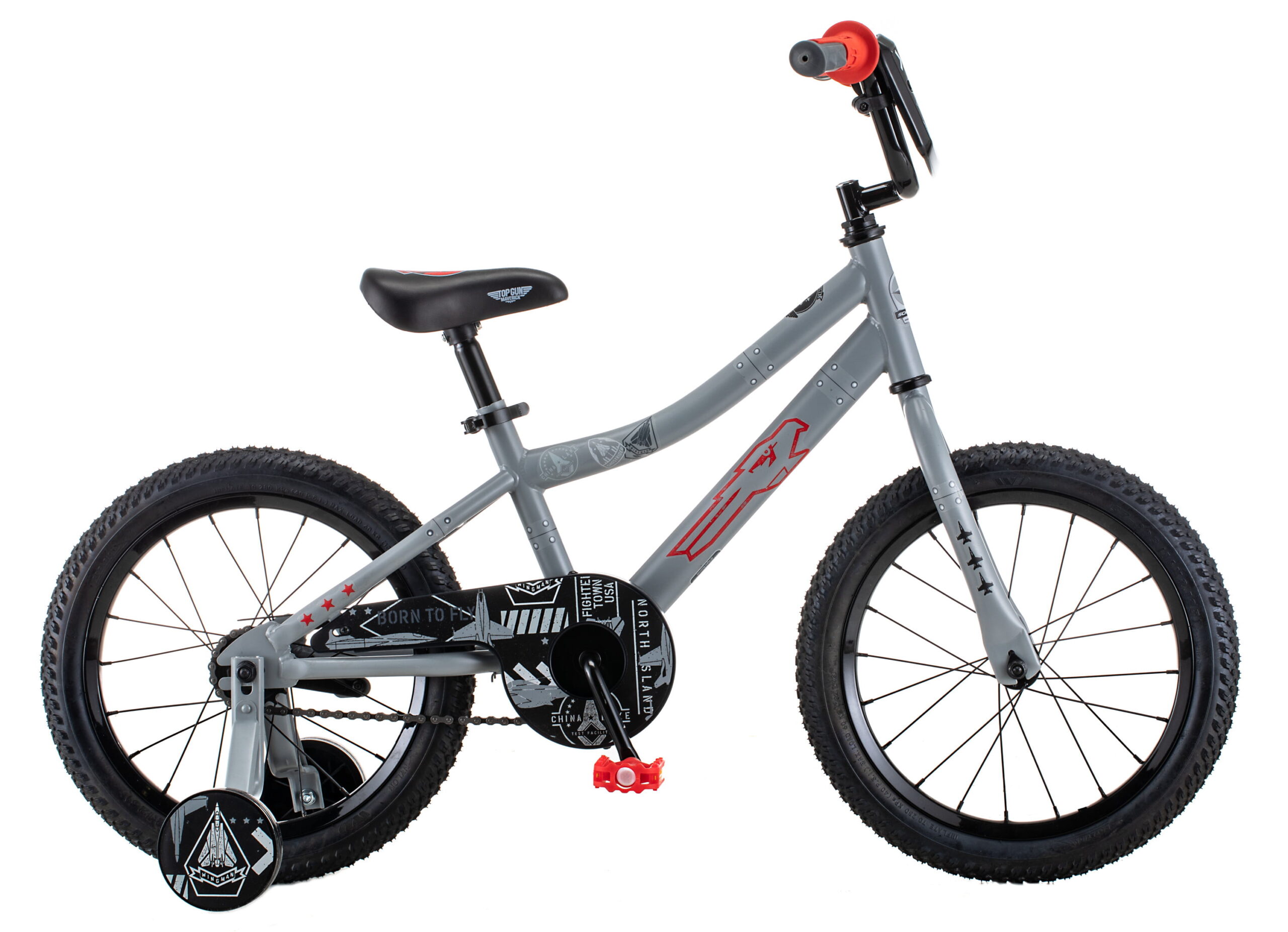 Top Gun Maverick kids sidewalk bike. single speed. 16 inch wheels. grey