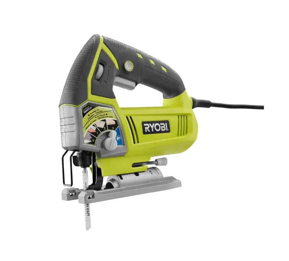 RYOBI Jig Saw JS481LG 4.8 Amp Corded Variable Speed Orbital (Tool-Only)
