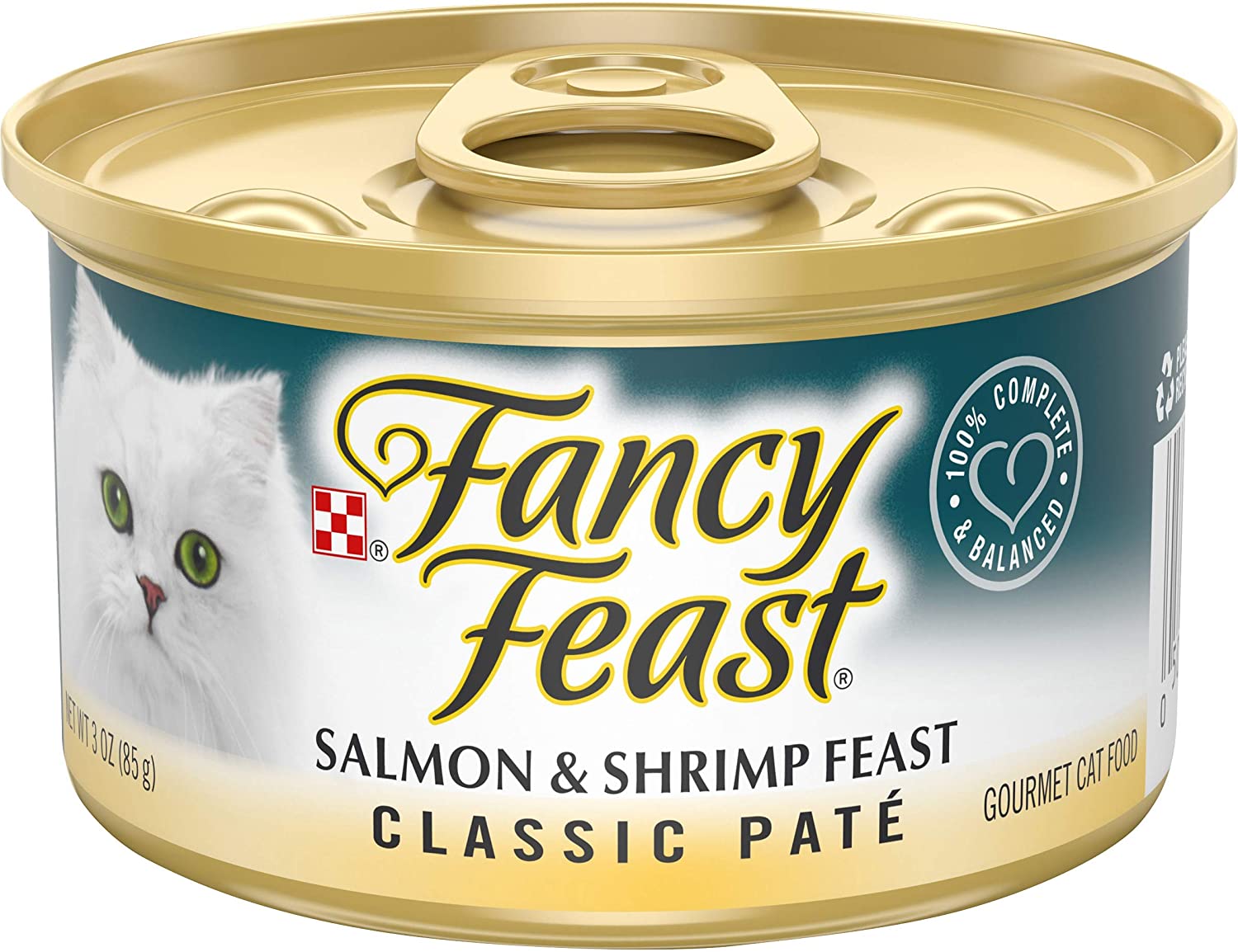 Purina Fancy Feast Grain Free Pate Wet Cat Food. Classic Pate Salmon and Shrimp Feast - (24) 3 oz. Cans