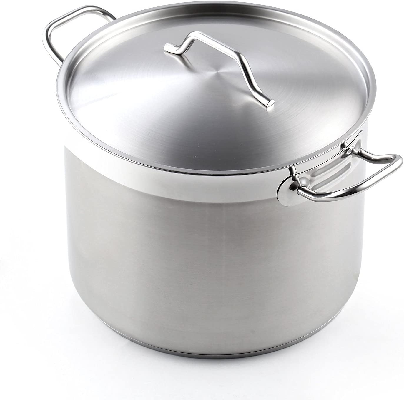 Cooks Standard Classic Lid 8-Quart Stainless Steel Stockpot. Silver.2584
